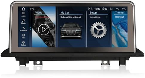 GONFEN Qualcomm Acht-Kern 10,25 IPS Touchscreen Android 14 DAB+ Autoradio Für BMW X1 F48 2016-2017 NBT mit GPS Navi 4GB+64GB Apple CarPlay Android AUTO WiFi 4G DSP USB Bluetooth 5.0 Canbus Idrive SWC