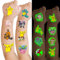 Leuchtendes Tattoo Pocketmonster, Tattoo Kinder 6 Blätter, Hautfreundliche Kindertattoos-Sticker Für Mädchen Und Jungen, Wasserdichtes Temporäre Tattoos Für Kindergeburtstag Und Partyspiele