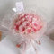 Blumen-Geschenknetz,4 Yard 28cm Blume Wrapping Mesh Garn,Geschenkpapier für Blumenladen,Perlen Falten Gewellt Blumenstrauß Geschenkverpackung Papier für Hochzeit,Geburtstag Dekoration(Pink)
