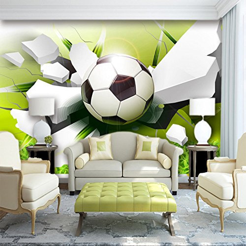GOKSEL Papier Peint Panoramique Football Taille:L150CMxH105CM 3D Moderne Papier Peint 3D Intissé Décoration Murale Intissé Chambre Salon Decoration