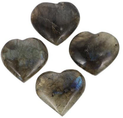 PLAFOPE 4stücke Herzförmige Chakra-heilsteine Natürliche Energien Deko Für Hochzeit Meditation Und Festlichkeiten Zur Stärkung Des Herzchakras Zufälligen Farben