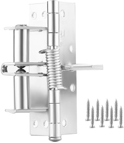 4 Zoll selbstschließende Türscharniere, Metallfeder-Türscharnier 90-Grad-Winkel Innentürscharniere für Garagen-Vordertür-Hintertür