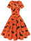 Wedtrend Sommer Cocktailkleid Petticoat Vintage Kleider Elegant Abendkleid Festlich Cocktailkleid Damen Midilang WTP20007 OrangeBatCat XL