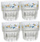 SHOWERORO Juego de 4 Vasos para Jugo Helado de Cristal con Margaritas de Estilo Pastoral Elegante Taza de Café para Guardar