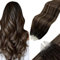 Hetto Micro Beads Hair Extensions Balayage Brown Micro Ring Hair Extensions Real Human Hair Remy Natural Straight 50g 50s 16 Inch #2/8/2