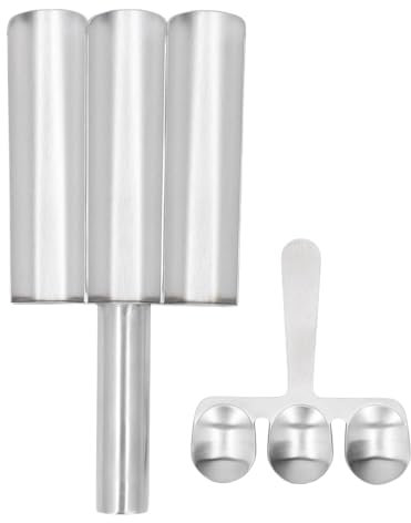 ANKROYU Edelstahl-Fleischbällchen-Maker, Fleischbällchen-Formen-Set, antihaftbeschichteter Fleischbällchen-Löffel, Fleischbällchen-Maker für Küche, Bar, Restaurant (3 Pipe)