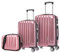 Set de 3 valises de Voyage Cabine 55x39x21cm (45L), Moyenne 65cm, Trousse de Toilette, Valise Rigide Polycarbonate - Or rosé
