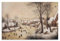 Pieter Brueghel De Oude Poster, Winterlandschaft mit Skatern und Vogelfalle (1565), Bilddruck, Wandkunst, Poster, Gemälde, Leinwand, Poster, Kunstwerke, Raum, ästhetisch, 50 x 75 cm