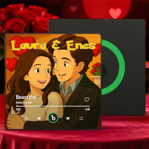 Kühlschrankmagnet mit Musik Lustige Bilder Comic Karikatur vom Foto Spotify Magnete Bilderrahmen Selbst Gestalten Personalisierte Geschenke für Frauen Männer Paare Geburtstag Valentinstag Weihnachten