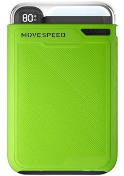 MOVESPEED G10 10000mAh Magnetic Power Bank, 15W Wireless + 20W Wired Fast Charging PD 20W, Built-in Phone Stand for Entertainment, LED Display + Night Light, Floodlight, for iPhone, Android, Camping