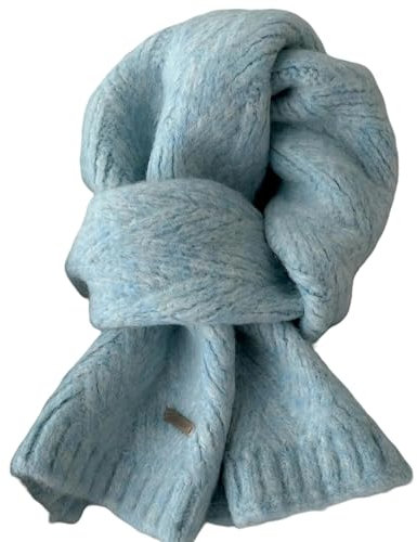 XMAIYIF Schal Alpaka Schal Frauen Winterwolle Gemischt Schüler Gestrickt-sternblau