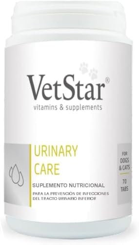 VetStar Nahrungsergänzungsmittel für Hunde und Katzen – natürlich und wirksam – Vorbeugung von Harnwegsinfektionen – Unterstützung der Harnwege – Extrakt aus Cranberry und UVA Ursi – 70 Kapseln