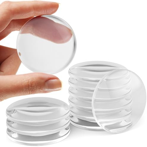 Strongest Türstopper Wand-Set für Türklinken. 10 Stück weiße und 10 Stück transparente runde Silikon-Türklinken Wandschoner. Wandschutz Türklinke. Türstopper für Wand. Selbstklebend