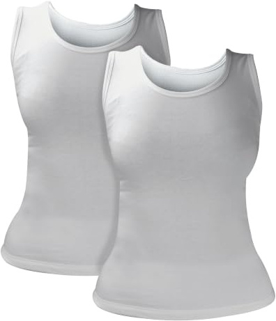HEAT HOLDERS - 2er Pack Damen Thermo Innenfleece Baumwolle Reich Ärmellos Unterhemd
