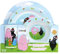 FUN HOUSE Barbapapa Geschirrset für Kinder | 1 Glas, 1 Teller + 1 Schüssel | wiederverwendbar & mikrowellengeeignet | offizielles Lizenzprodukt | lebendige Farben | französische Marke | Geschenkidee