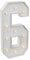 LKHDONG LED Zahlen Lampe, Nummer Beleuchtete - 0 1 2 3 4 5 6 7 8 9, Ziffern Lampen, Digitale Dekoration Licht Batteriebetrieben, Zahlendekoration für Geburtstag, Jahrestag Party, 100cm (6)