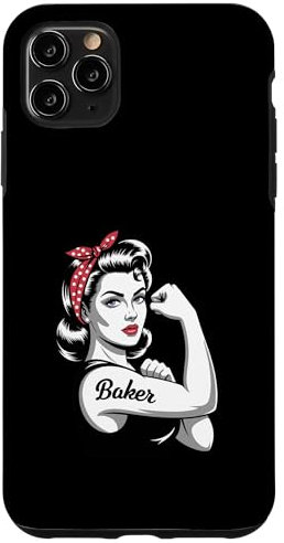 Female Baker Rosie Riveter Baking Woman Case for iPhone 11 Pro Max