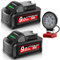 2X 18V 9.0Ah/9000mAh Ersatzakku für Milwaukee M18 Akku + LED Akku Lampe für Milwaukee M18B 48-11-1840 48-11-1828 48-11-1820 48-11-1815 48-11-1850