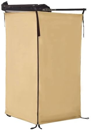 LOVIVER Tente de Douche latérale pour véhicule, vestiaire, Salle de Bain de randonnée, Toilettes extérieures pour Longs trajets, fourgonnette, Plage, Kaki