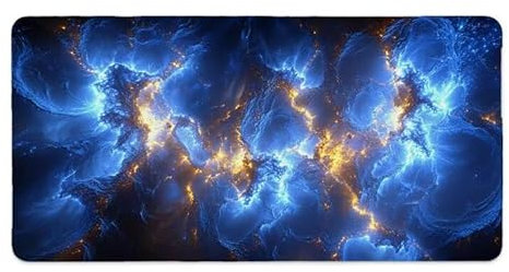 Tapis de Souris Gaming Abstrait XXL 1200 x 600 mm Grand Tapis de Bureau Gamer Bords Cousus Imperméable Antidérapant pour PC, MacBook, Ordinateur Portable Améliore la Précision et la Vitesse J-200