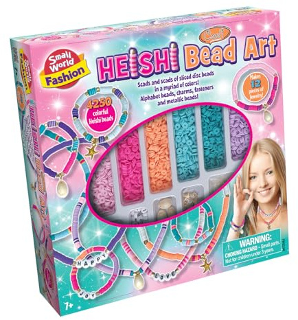 Small World Fashion DIY Bead Art Set, 4000 Heishi Beads, Makes 15 Pieces of Jewellery, Ages 7+