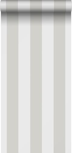 Sanders & Sanders Tapete Streifen Grau und Weiß 53 cm x 10.05 m