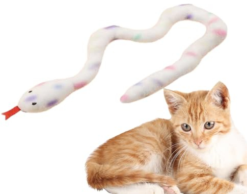 Cat Toys Catnip Snake - Carton Snake Shape, Interactive Self-Play Toy, Chewable Kitten Toy, Cat Supplies for Indoor Fun | Fördert Bewegung, geistige Stimulation, Reduziert Langeweile für Katzen