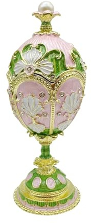 Generisch Dieses mit einer Perle verzierte Fabergé-Ei mit Musik eignet sich perfekt als Schmuckstück und Dekoration für Zuhause.