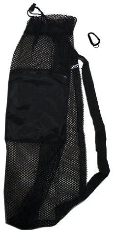 Mesh Drawstring Snorkel Bag with Black Zip Pocket