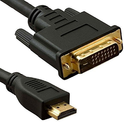 5m HDMI to DVI Cable - Premium Quality / 1080p (Full HD) / v1.3 / Video/DVI-D (Dual Link) 24+1 Pins / 24k Gold Plated