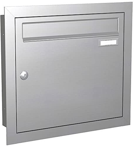 Max Knobloch Briefkasten Edelstahl UP10-110-E Postkasten Unterputz Edelstahl modern groß DIN A4