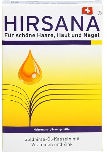 HIRSANA Goldhirse-Öl-Kapseln für schöne Haare, Haut und Nägel, 30 St. Kapseln