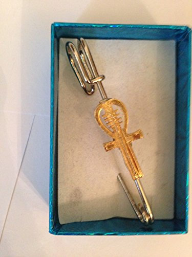 Épingle à kilt Ankh Egyptienne AP pour écharpe ou broche en étain 7,6 cm