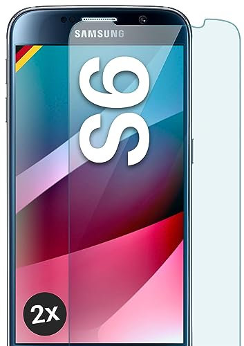 moex ShockProtect für Samsung Galaxy S6 Panzer Schutz Glas 9H Härte, Schutzfolie gehärtetes Schutzglas, 9H Displayschutz Folie Ultra-klar, kompatibel mit jeder Hülle, 2 Stück