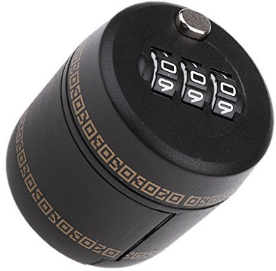MagiDeal Weinflasche Password Lock Kombinationsschloss Wine Stopper Vacuum Cork mit Zahlenschloss Schwarz