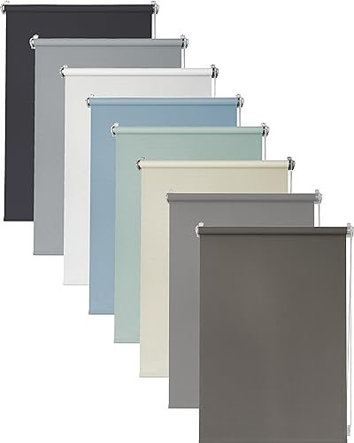 Deco4Me Thermo Verdunklungsrollo ohne Bohren (100 x 160 cm, Braun (Blackout)) - lichtundurchlässig & wärmeisolierend - Thermrollo, Abdunkelungsrollo, Klemmrollo Verdunkelung (Stoffbreite 96 cm)