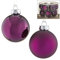 Geschenkestadl B4531394 Weihnachtskugel 2-Fach Sortiert Ø 6 cm Glas Lila 12 Stück