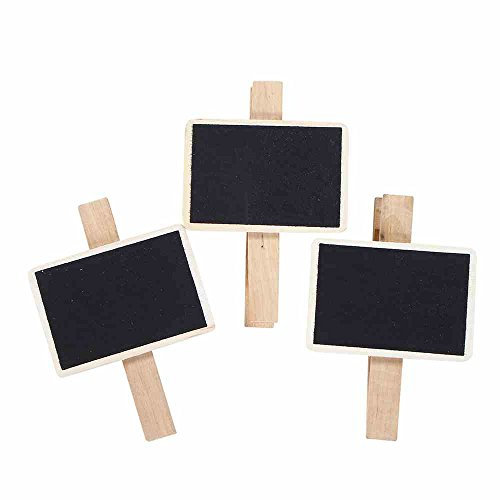 Siena Garden Holz-Pflanzschilder, Schwarz/Natur, 11 x 7 x 6 cm