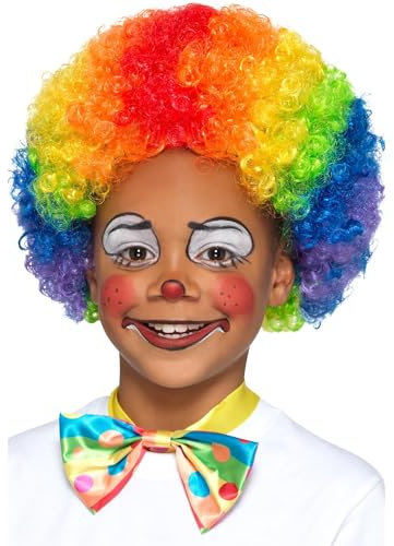 Smiffys Clown Perücke, Mehrfarbig, Kinder