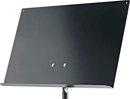 K&M 18805 Support de partitions et de concepts Noir en acier - complément élégant pour support universel - plaque amovible