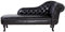 Beliani Klassische Ré­ca­mi­e­re im Chesterfield Style rechtsseitig schwarz Nimes