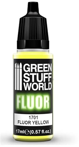 Green Stuff World Fluorescent Yellow Acrylic Paint for Models and Miniatures