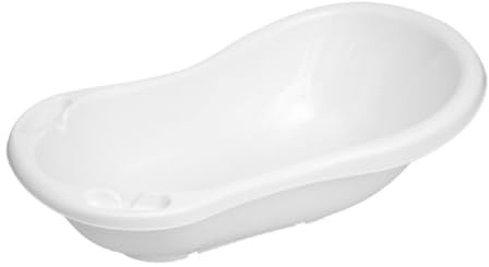 Lorelli Babybadewanne mit Ablagefächer, 84 cm lang, ergonomische Form ab Geburt weiss