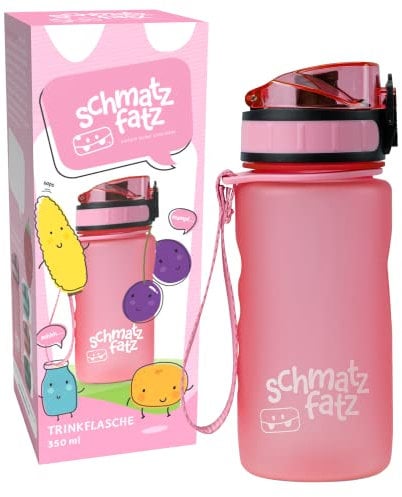 schmatzfatz Klarstein Sportflasche, Sport-Wasserflasche, hält kaltes Wasser, Trinkflasche für Erwachsene, Männer, Frauen und Kinder, BPA-frei, auslaufsicher, 350 ml, Rosa