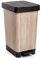 Tatay Cubo de Pedal Smart, 25L de Capacidad, Pedal Retráctil, Polipropileno, Libre de BPA, Bolsa Basura 30L. Color Madera. 26 x 36 x 47cm, Mediano