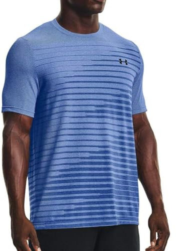 Under Armour Men's Seamless Fade Short Sleeve T-Shirt, Tech Blue (432)/Black, L
