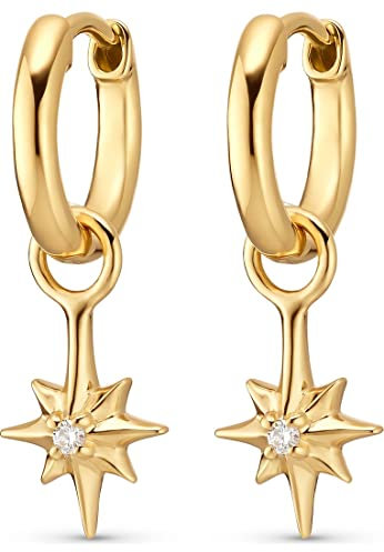 Guido Maria Kretschmer Damen-Creolen Guido Maria Kretschmer 925er Silber 2 Diamant One Size, Gold 32012791