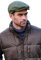 Mucros Weavers Men's Irish Trinity Flat Cap Driving Cap Made in Ireland (Green Herringbone, Medium)