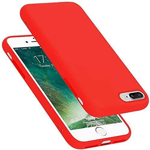 cadorabo Coque Compatible avec Apple iPhone 7 Plus / 7S Plus / 8 Plus, Étui Housse en Silicone- Coque pour iPhone 7 Plus / 7S Plus / 8 Plus- Protection Antichoc, Anti-Empreintes - Mat Liquid Red