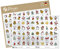 AVERY Zweckform 120 Aufkleber Weihnachten Sterne Weihnachtsmann Lebkuchen (Made in Germany, Weihnachtssticker auf A5 Bogen mit Goldprägung, Papier selbstklebend, Weihnachtsdeko, Sterne gold) 54614